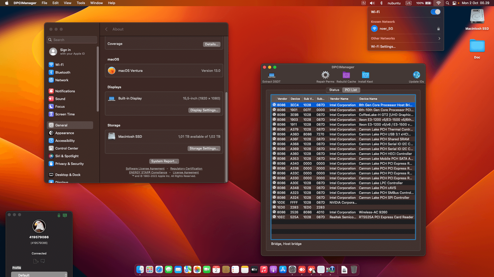 Dell Precision 5530 [CoffeeLake   Intel UHD 630 + I2C]   OpenCore 1